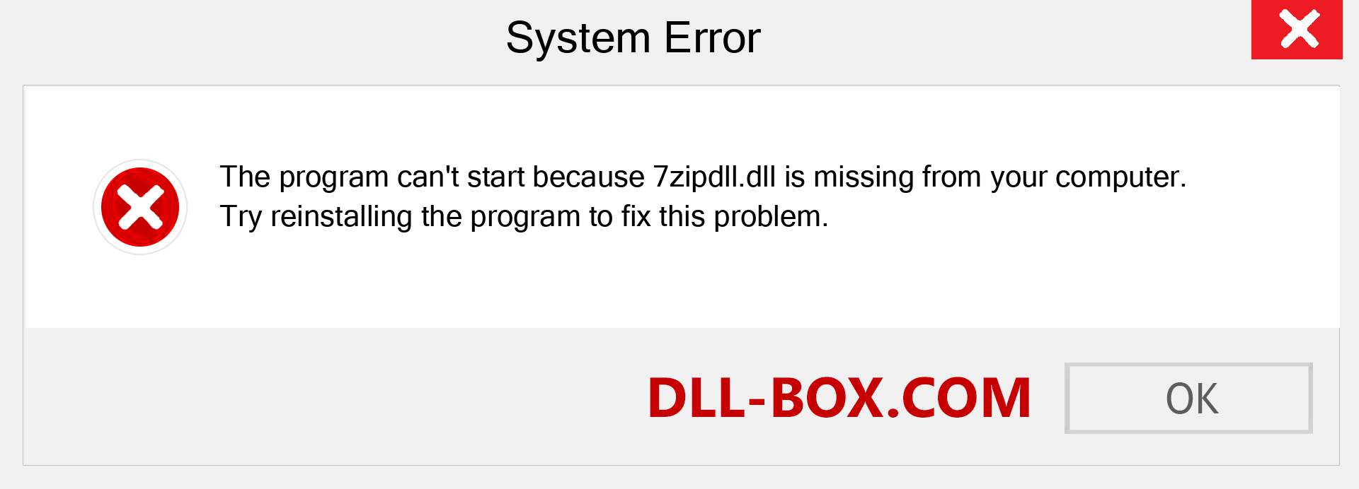  7zipdll.dll file is missing?. Download for Windows 7, 8, 10 - Fix  7zipdll dll Missing Error on Windows, photos, images